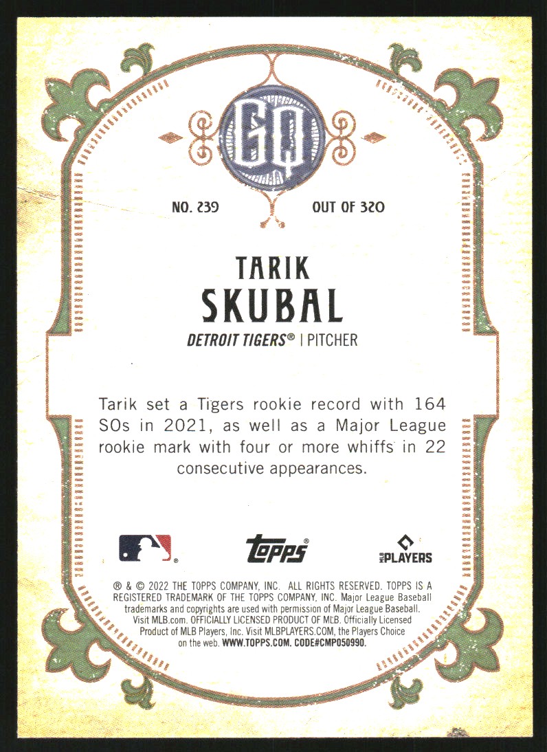 2022 Topps Gypsy Queen #239 Tarik Skubal