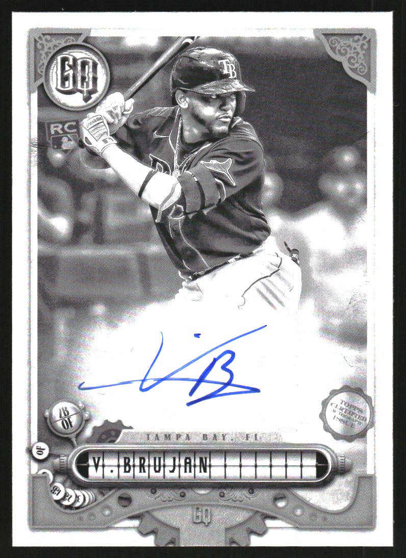 2022 Topps Gypsy Queen Autographs Black and White #GQAVB Vidal Brujan EXCH