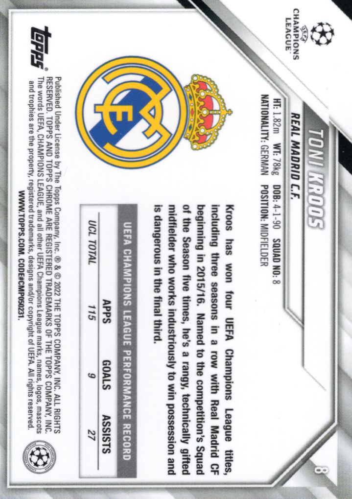 2021-22 Topps Chrome UEFA Champions League Soccer Card Pick (Base)