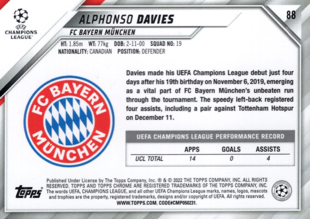 2021-22 Topps Chrome UEFA Champions League Soccer Card Pick (Base)