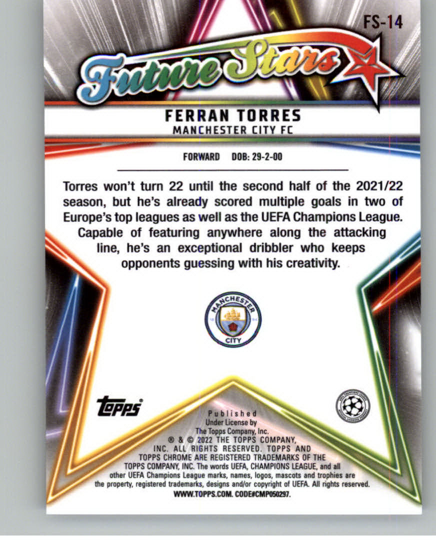 Xavi Simons 2021-22 Topps Chrome Champions League Future
