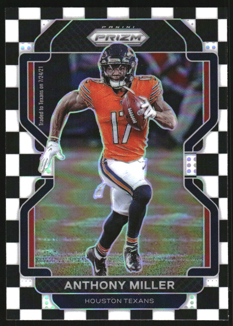 2021 Panini Prizm Prizms Black and White Checker #158 Anthony Miller