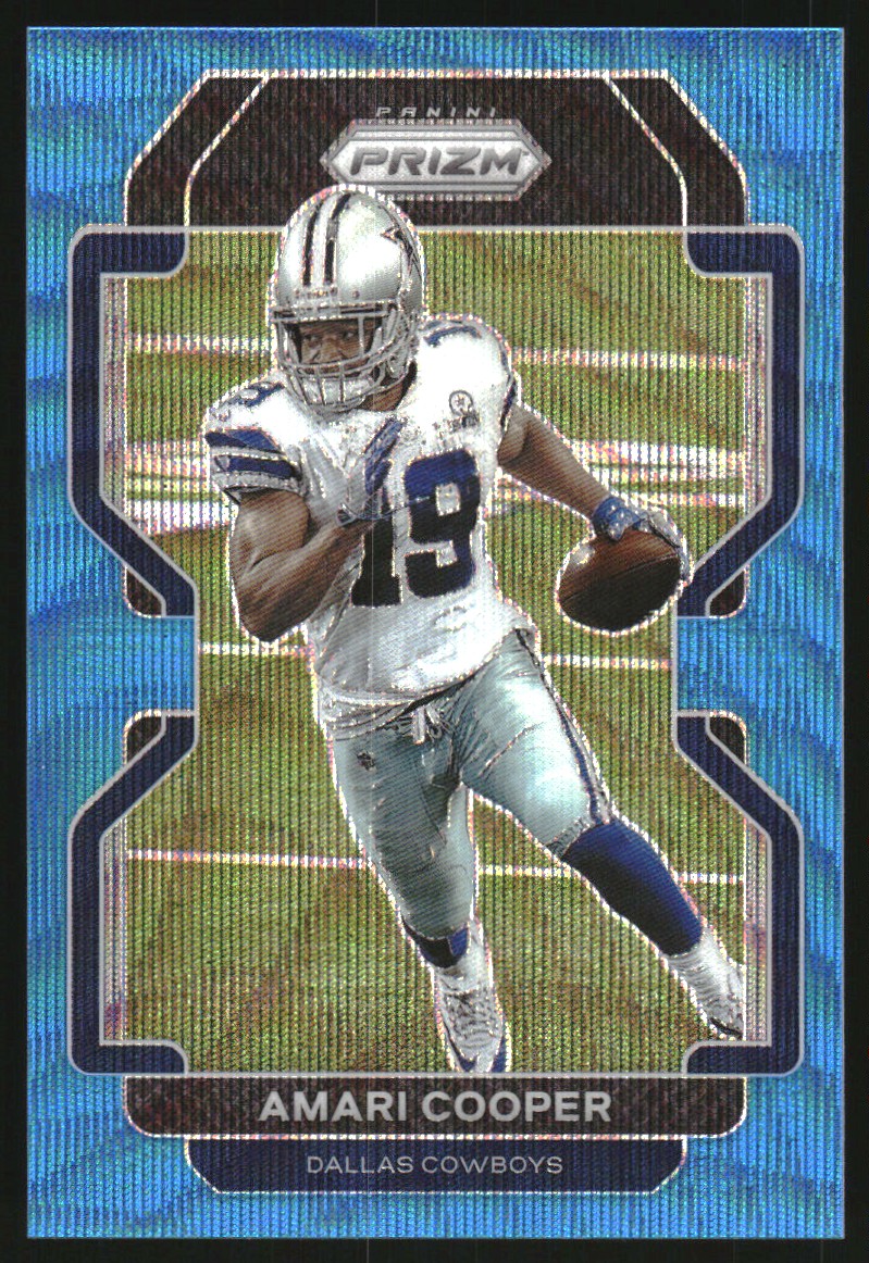 2021 Panini Prizm Prizms Blue Wave #238 Amari Cooper