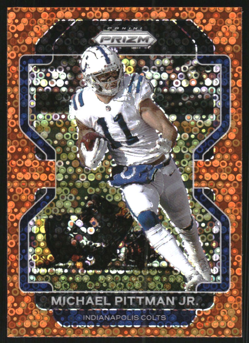 2021 Panini Prizm Prizms Orange Disco #22 Michael Pittman Jr.