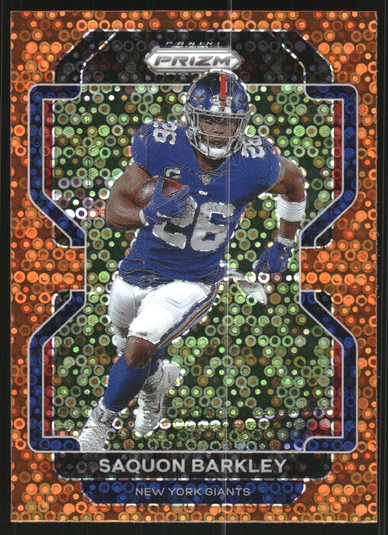 2021 Panini Prizm Prizms Orange Disco #232 Saquon Barkley