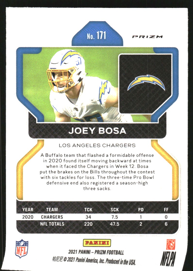 2021 Panini Prizm Prizms Green #171 Joey Bosa