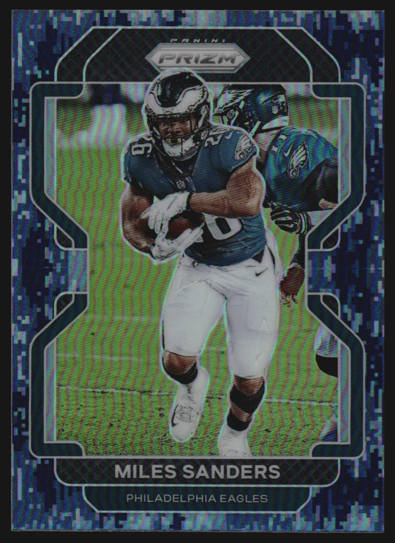 2021 Panini Prizm Prizms Navy Camo #222 Miles Sanders