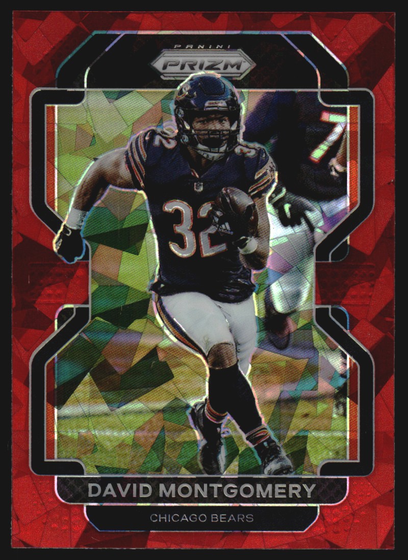 2021 Panini Prizm Prizms Red Ice #160 David Montgomery
