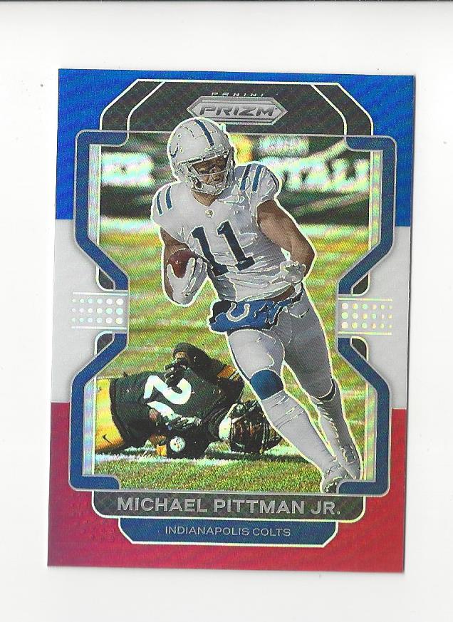 2021 Panini Prizm - Rock Ya-Sin #28 Red White & Blue Prizm for