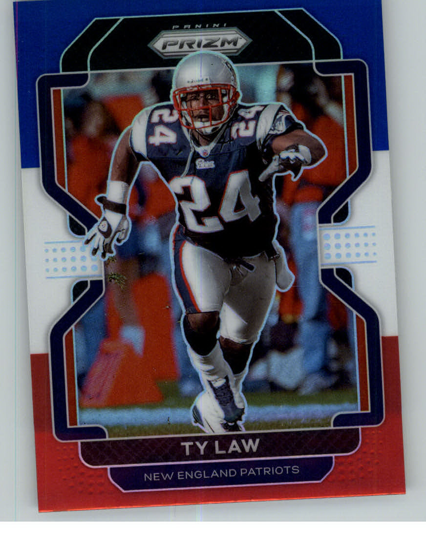 2021 Panini Prizm Prizms Red White and Blue #103 Ty Law