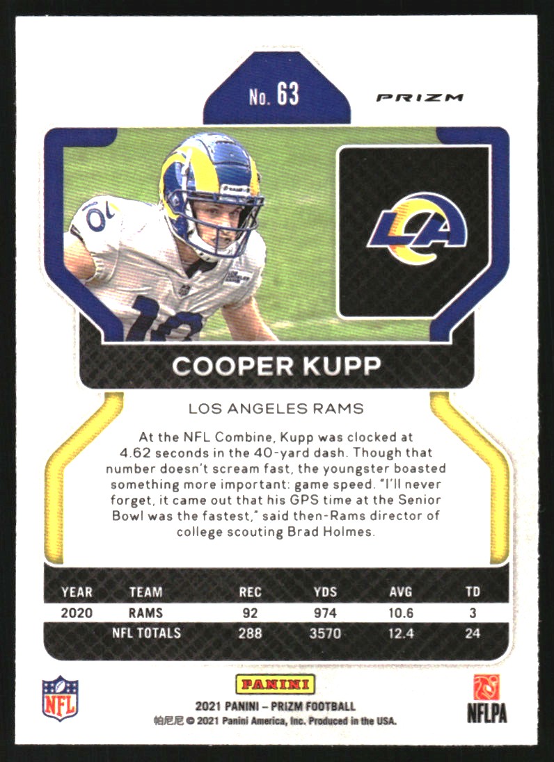 2021 Panini Prizm Prizms Silver #63 Cooper Kupp