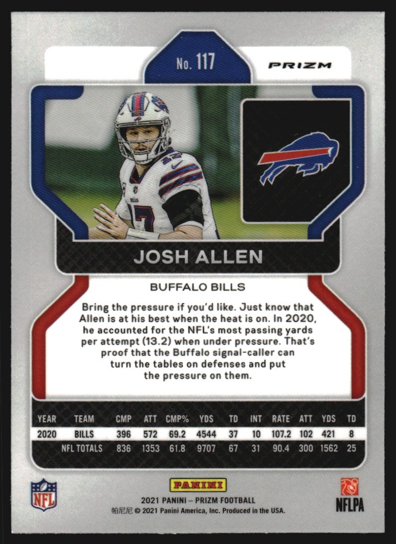 2021 Panini Prizm Prizms Silver #117 Josh Allen