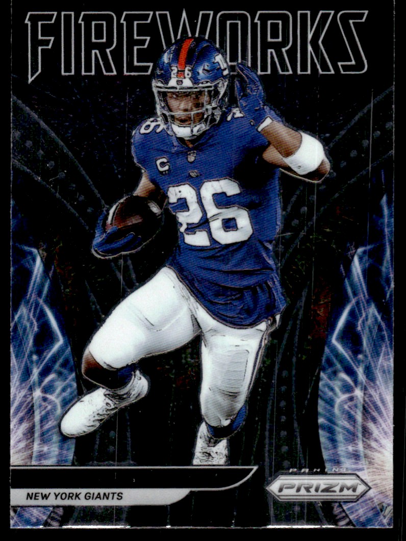 2021 Panini Prizm Fireworks #1 Saquon Barkley