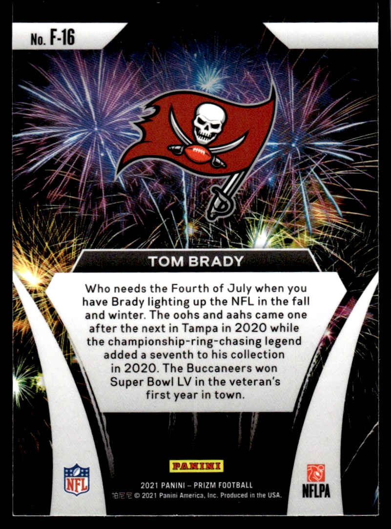 2021 Panini Prizm Fireworks #16 Tom Brady