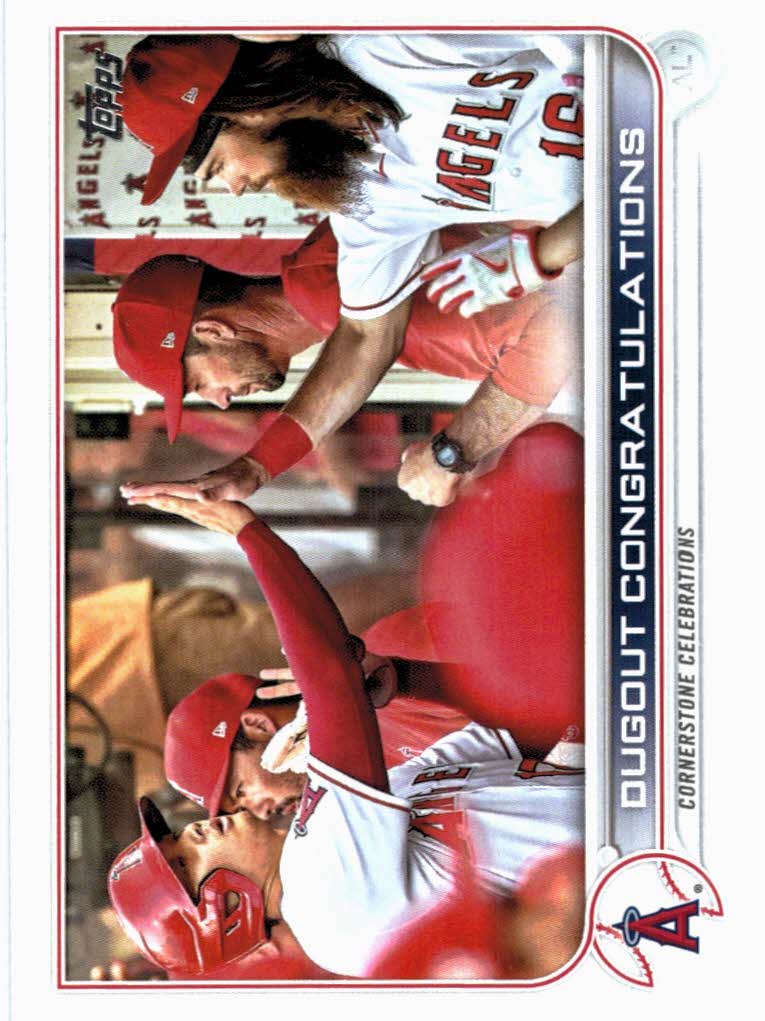 2022 Topps 416 Dugout Congratulations/Shohei Ohtani/Brandon Marsh NM