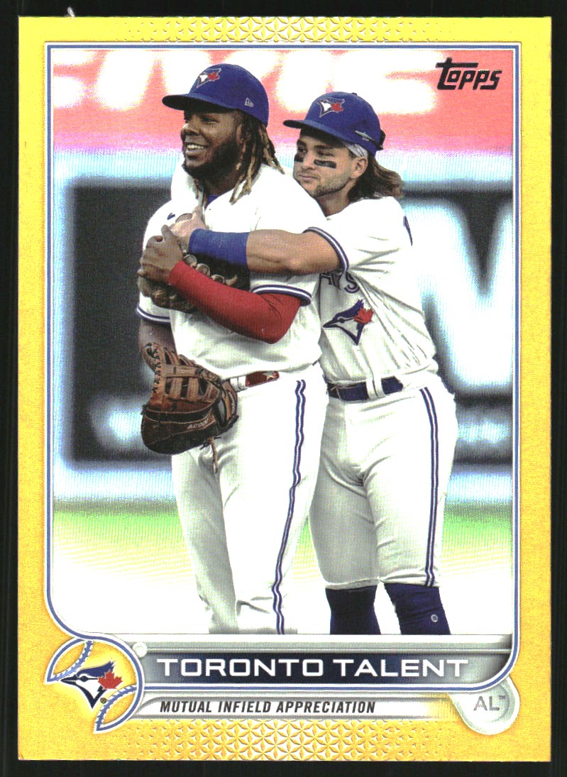 2022 Topps Gold Foil #381 Toronto Talent/Bo Bichette/Vladimir Guerrero Jr.