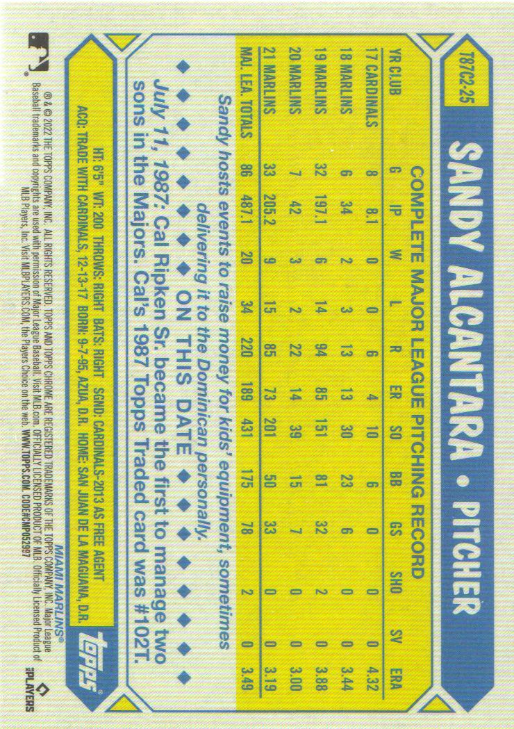 2022 Topps Baseball '87 Topps Silver Pack Chrome Series 2 Insert: Pick from List - Picture 26 of 98