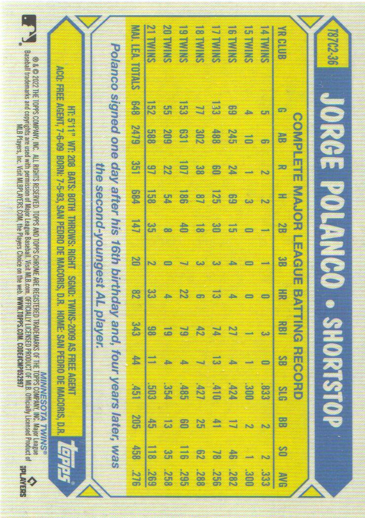 2022 Topps Baseball '87 Topps Silver Pack Chrome Series 2 Insert: Pick from List - Picture 32 of 98