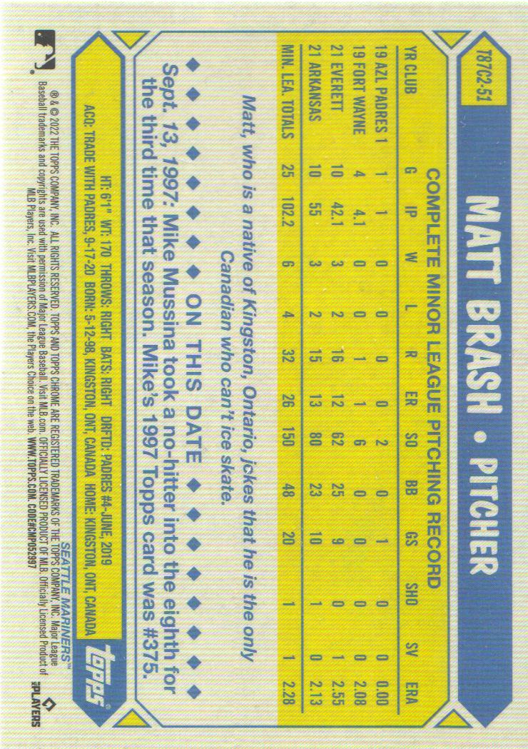 2022 Topps Baseball '87 Topps Silver Pack Chrome Series 2 Insert: Pick from List - Picture 50 of 98