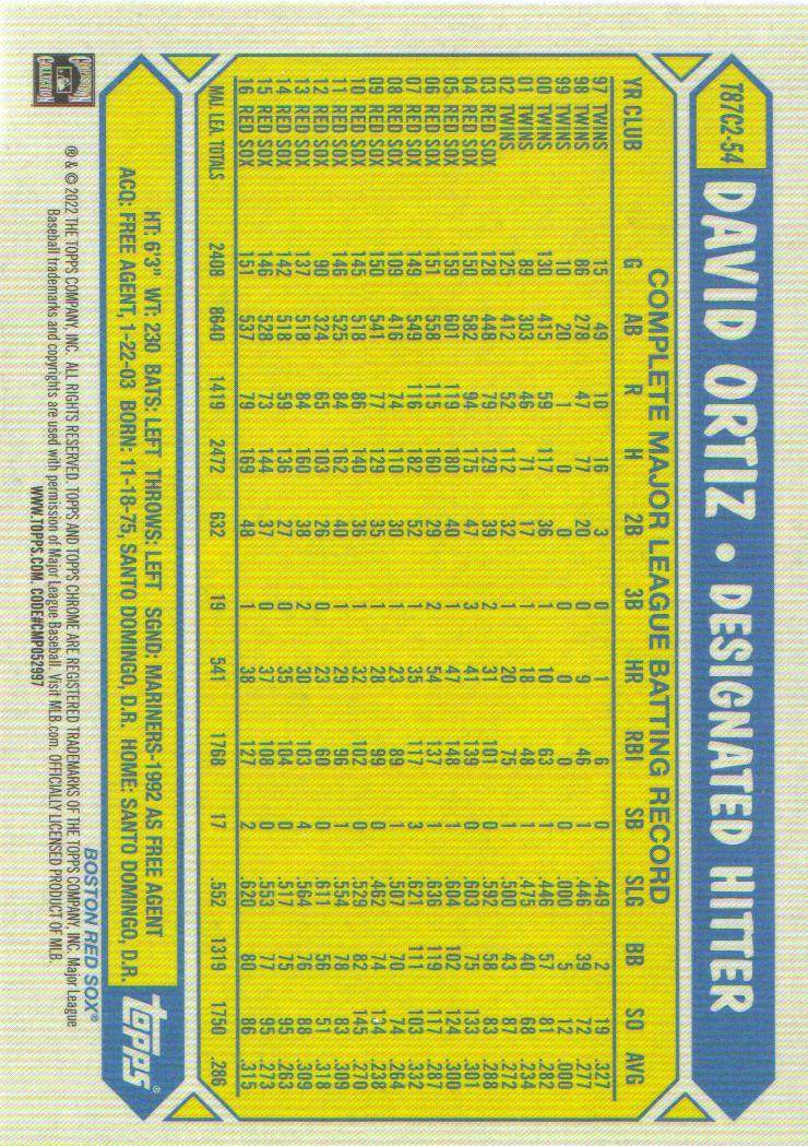 2022 Topps Baseball '87 Topps Silver Pack Chrome Series 2 Insert: Pick from List - Picture 54 of 98