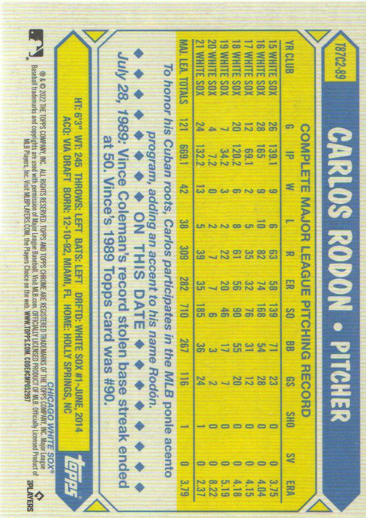 2022 Topps Baseball '87 Topps Silver Pack Chrome Series 2 Insert: Pick from List - Picture 90 of 98