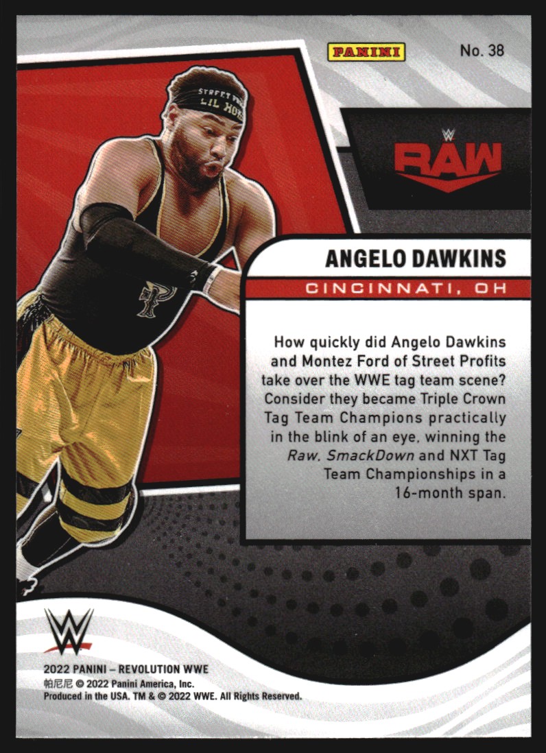 2022 Revolution WWE #38 Angelo Dawkins - NM-MT