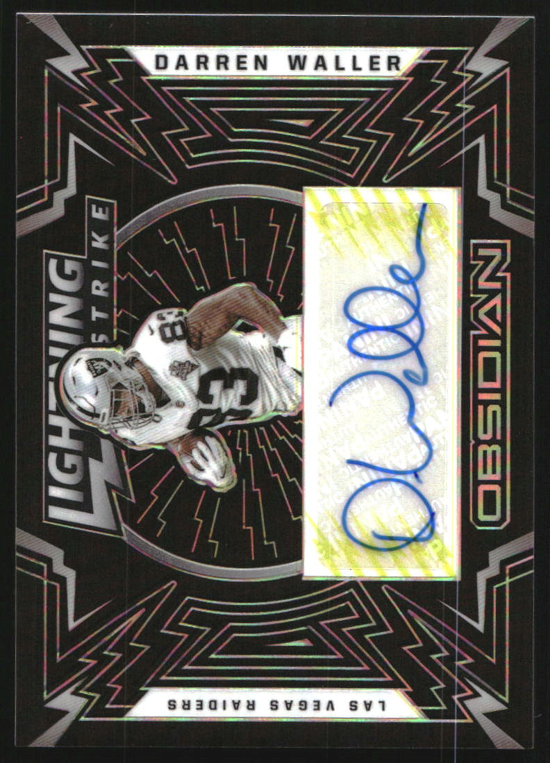 2021 Panini Obsidian Lightning Strike Autographs Electric Etch Yellow #4 Darren Waller/25