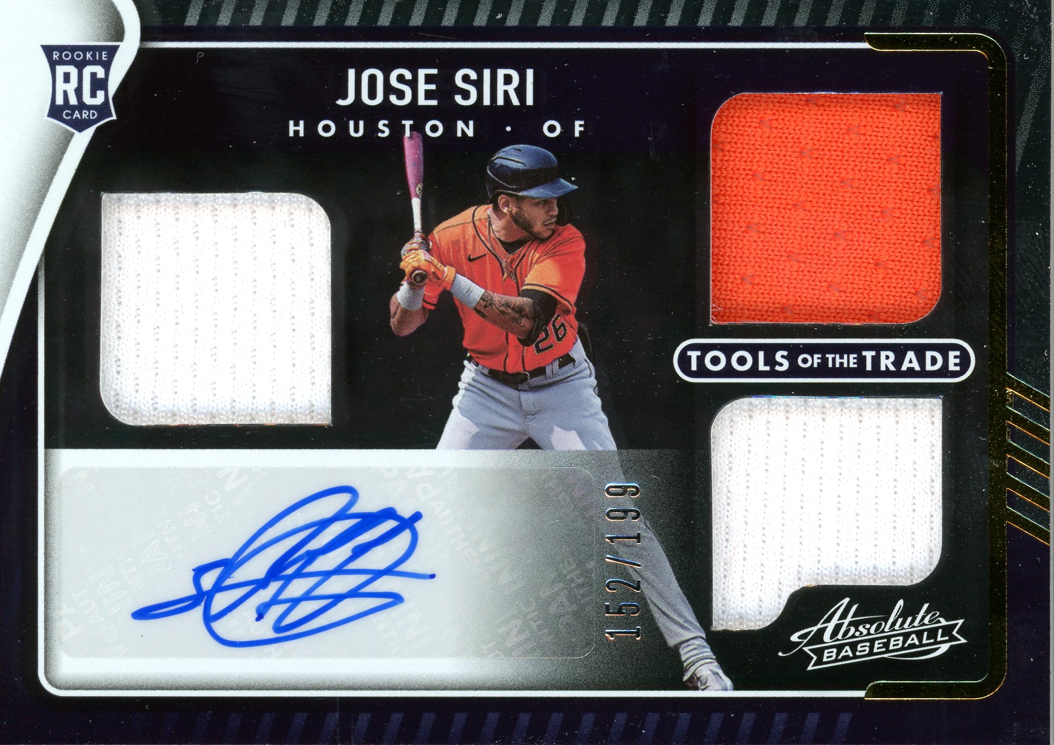2022 Absolute Tools of the Trade 3 Swatch Signatures #5 Jose Siri/199