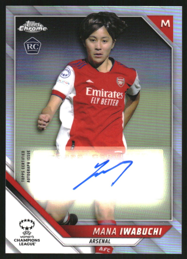 2021-22 Topps Chrome UEFA Women's Champions League Autographs #BAMI Mana Iwabuchi