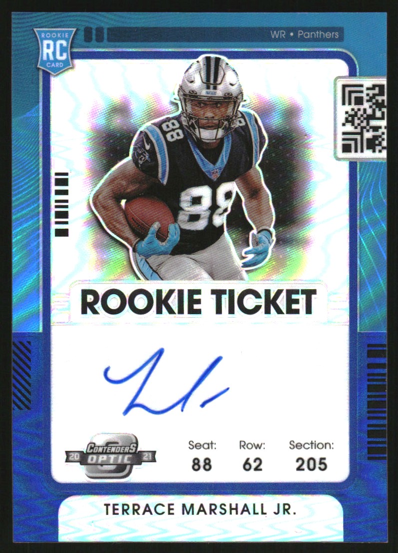 2021 Panini Contenders Optic Blue #120 Terrace Marshall Jr. AU/30