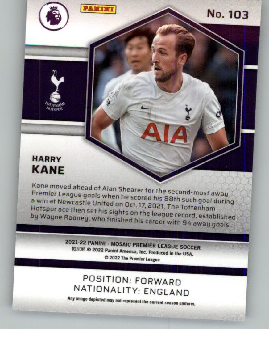 2021-22 Panini Mosaic English Premier League #103 Harry Kane - NM-MT ...