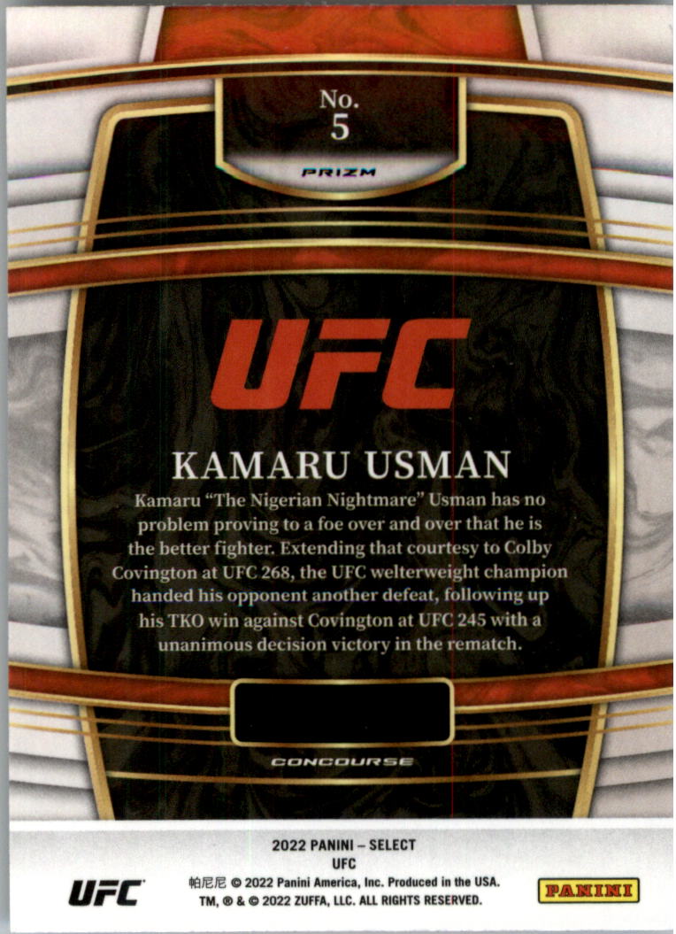 2022 Select UFC Prizms Blue Trading Card Pick