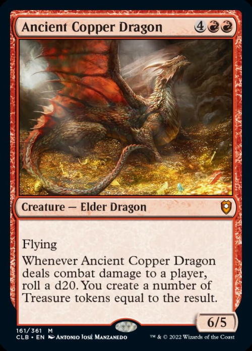 2022 Magic The Gathering Commander Legends Dungeons and Dragons Battle for Baldur's Gate #161 Ancient Copper Dragon M :R:
