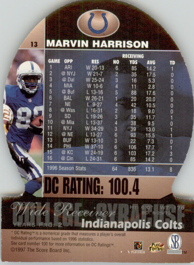 1997 Pro Line DC3 Football Cards - Picture 7 of 51