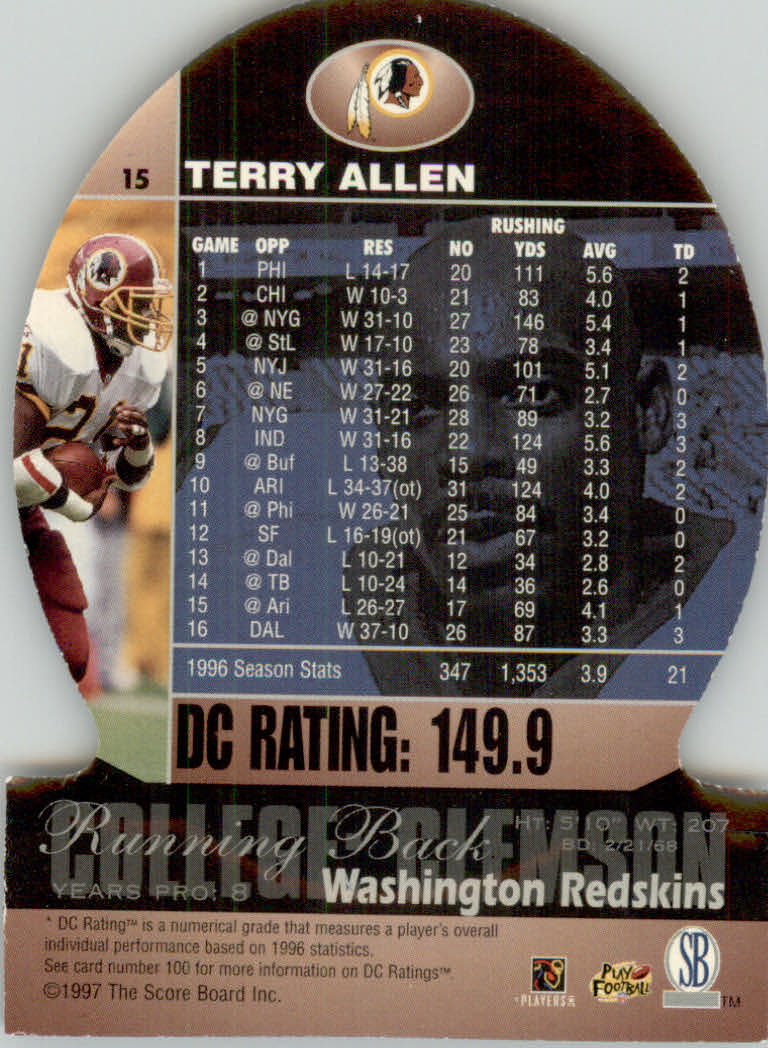 1997 Pro Line DC3 Football Cards - Picture 9 of 51