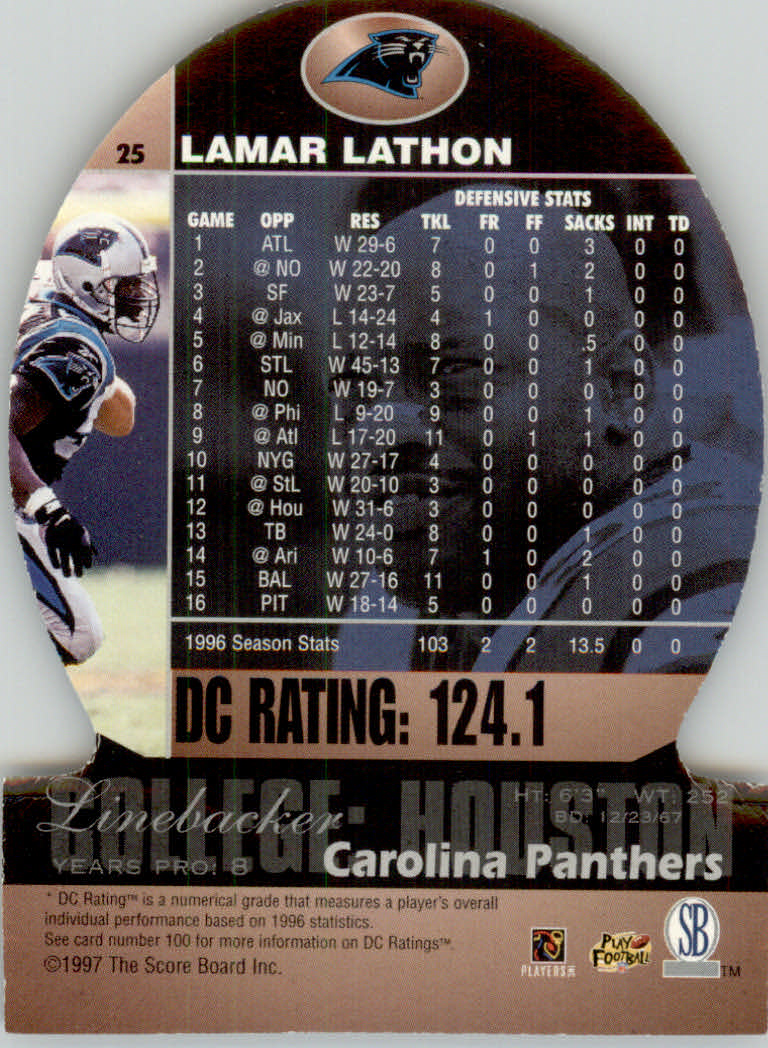 1997 Pro Line DC3 Football Cards - Picture 17 of 51