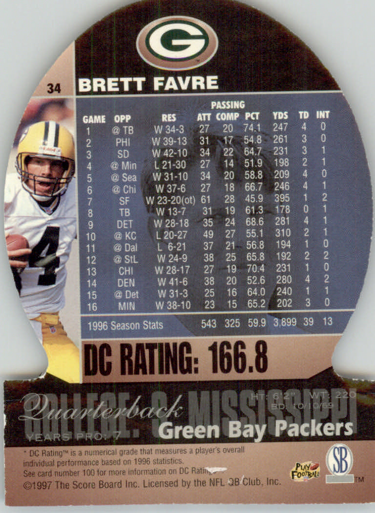 1997 Pro Line DC3 Football Cards - Picture 23 of 51