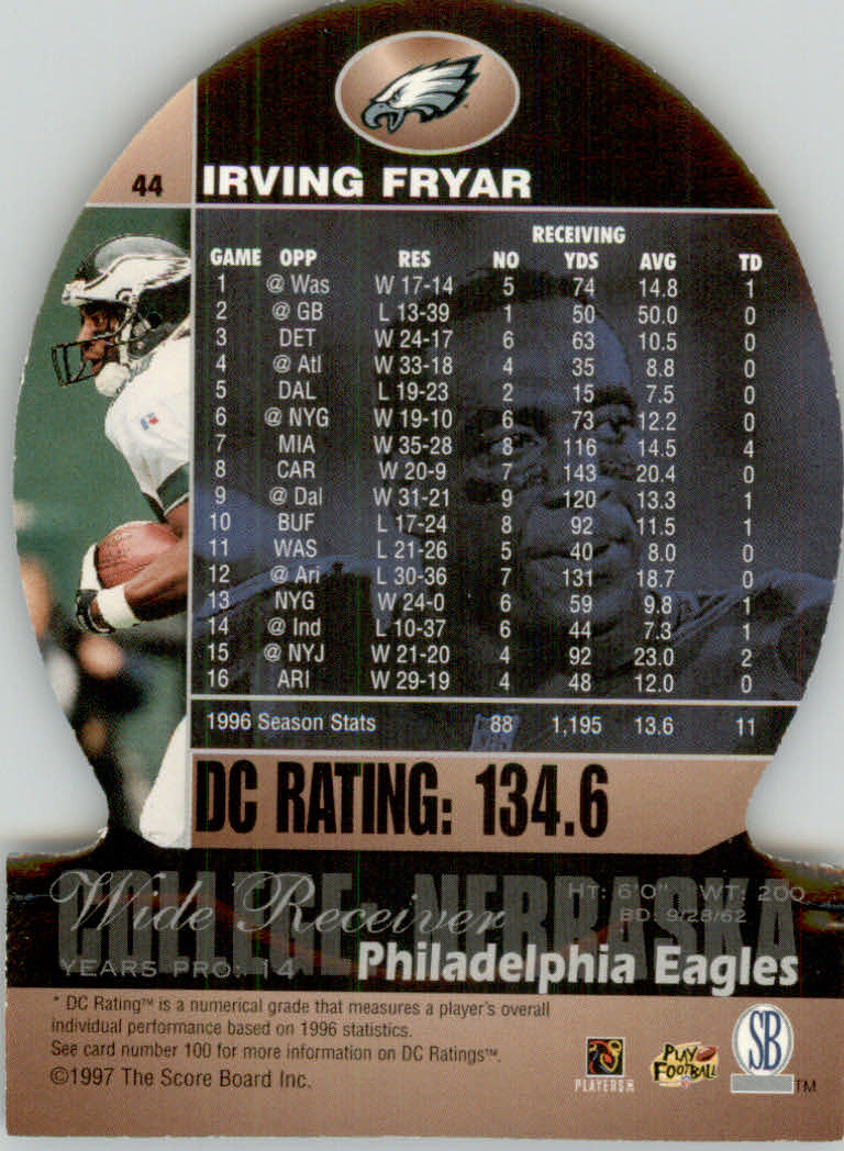 1997 Pro Line DC3 Football Cards - Picture 27 of 51