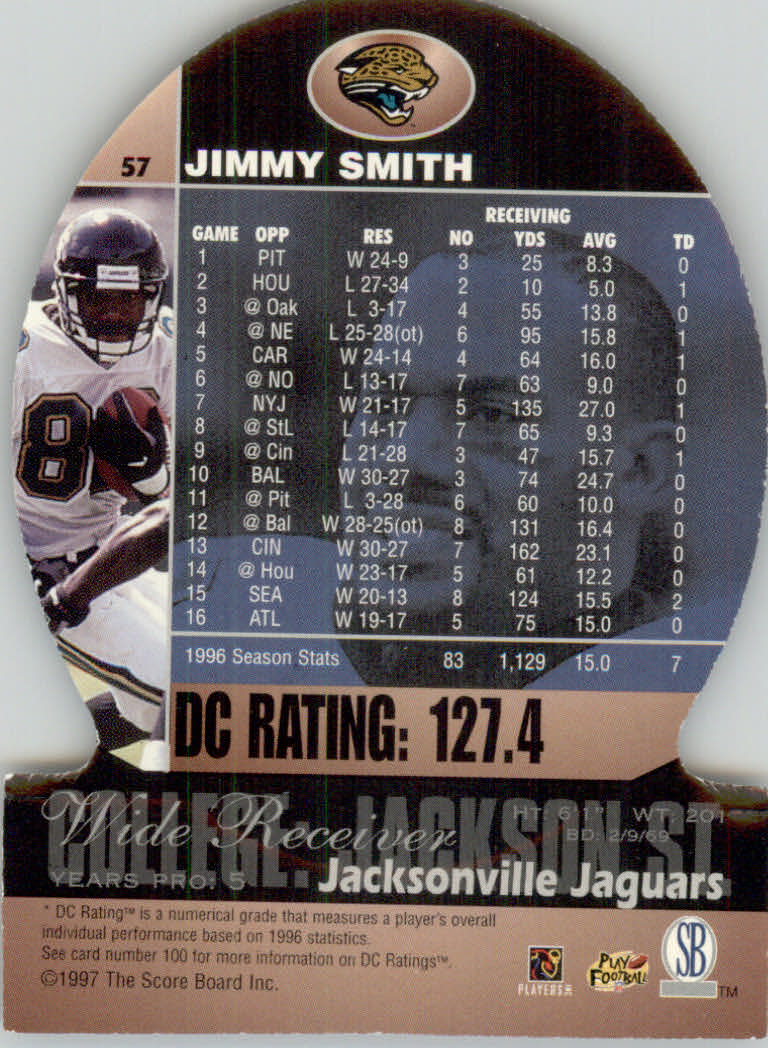 1997 Pro Line DC3 Football Cards - Picture 31 of 51