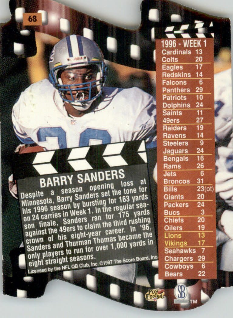 1997 Pro Line DC3 Football Cards - Picture 37 of 51