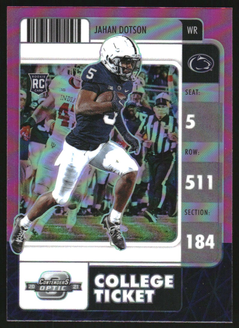 2022 Panini Chronicles Draft Picks Contenders Optic Pink #14 Jahan Dotson