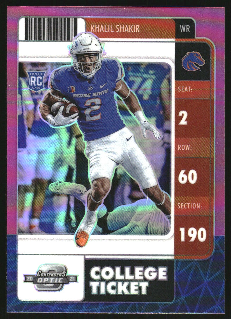 2022 Panini Chronicles Draft Picks Contenders Optic Pink #31 Khalil Shakir