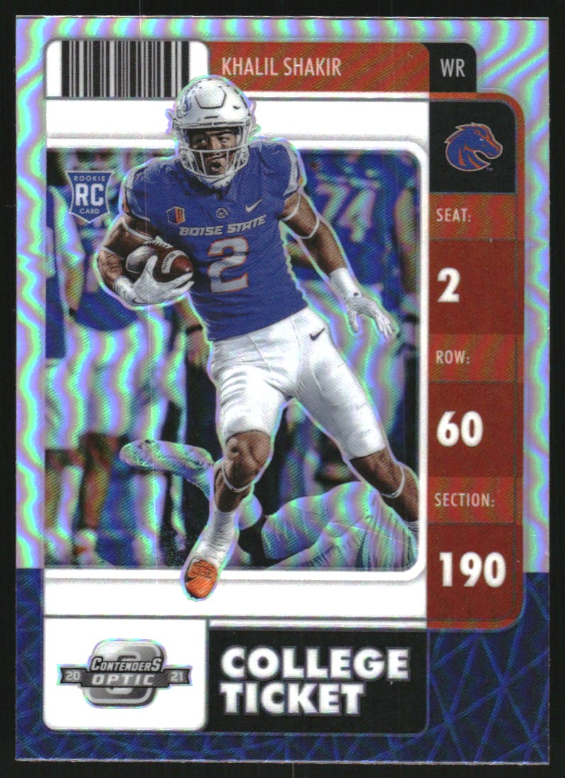 2022 Panini Chronicles Draft Picks Contenders Optic Silver #31 Khalil Shakir