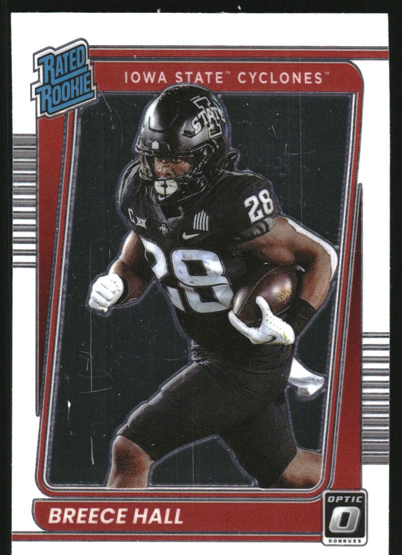 Breece Hall 2022 Panini Chronicles Donruss Optic Draft Picks Rookie Card #19