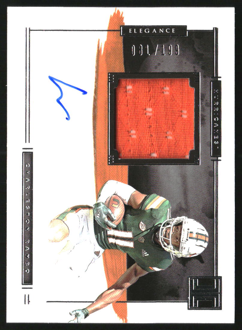 2022 Panini Chronicles Draft Picks Impeccable Elegance Jersey Autographs #46 Charleston Rambo/199