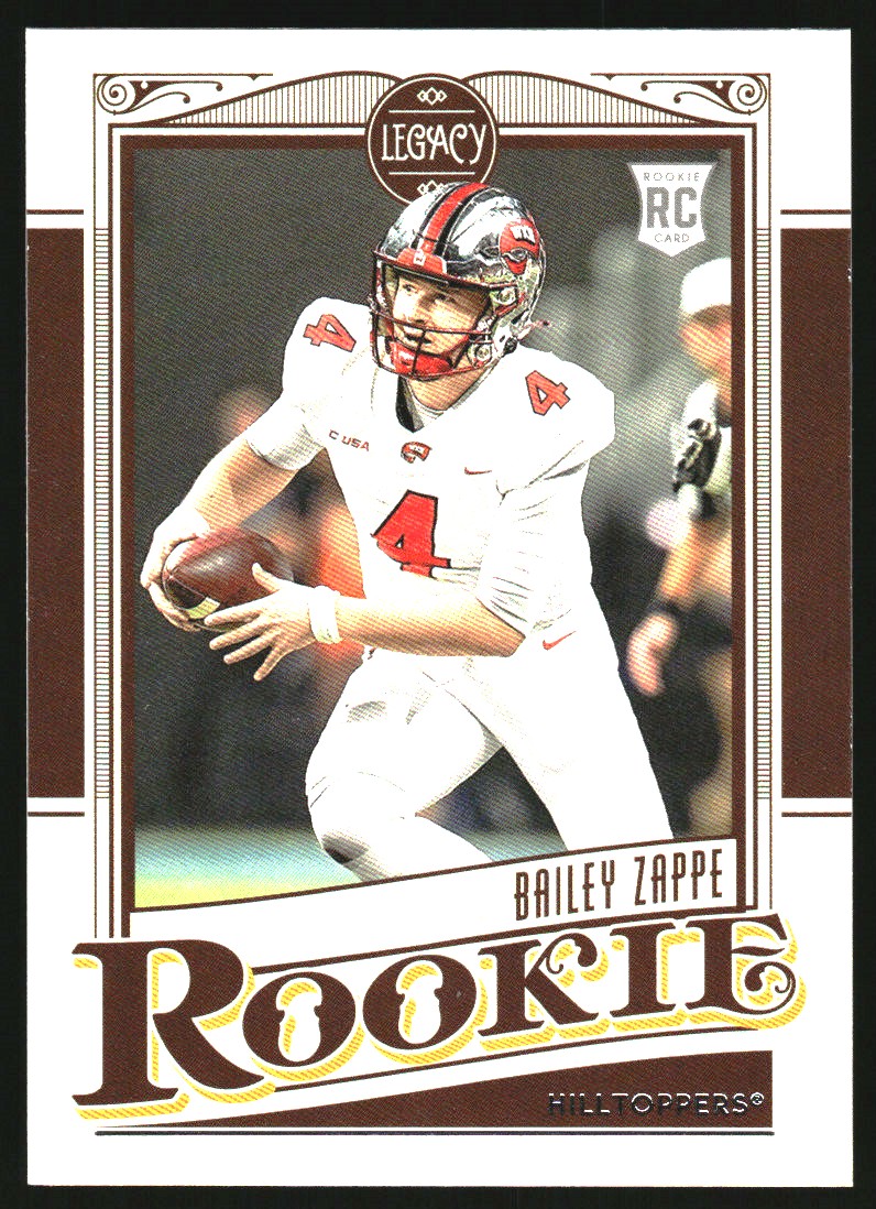 2022 Panini Chronicles Bailey Zappe Draft Legacy #25 RC New