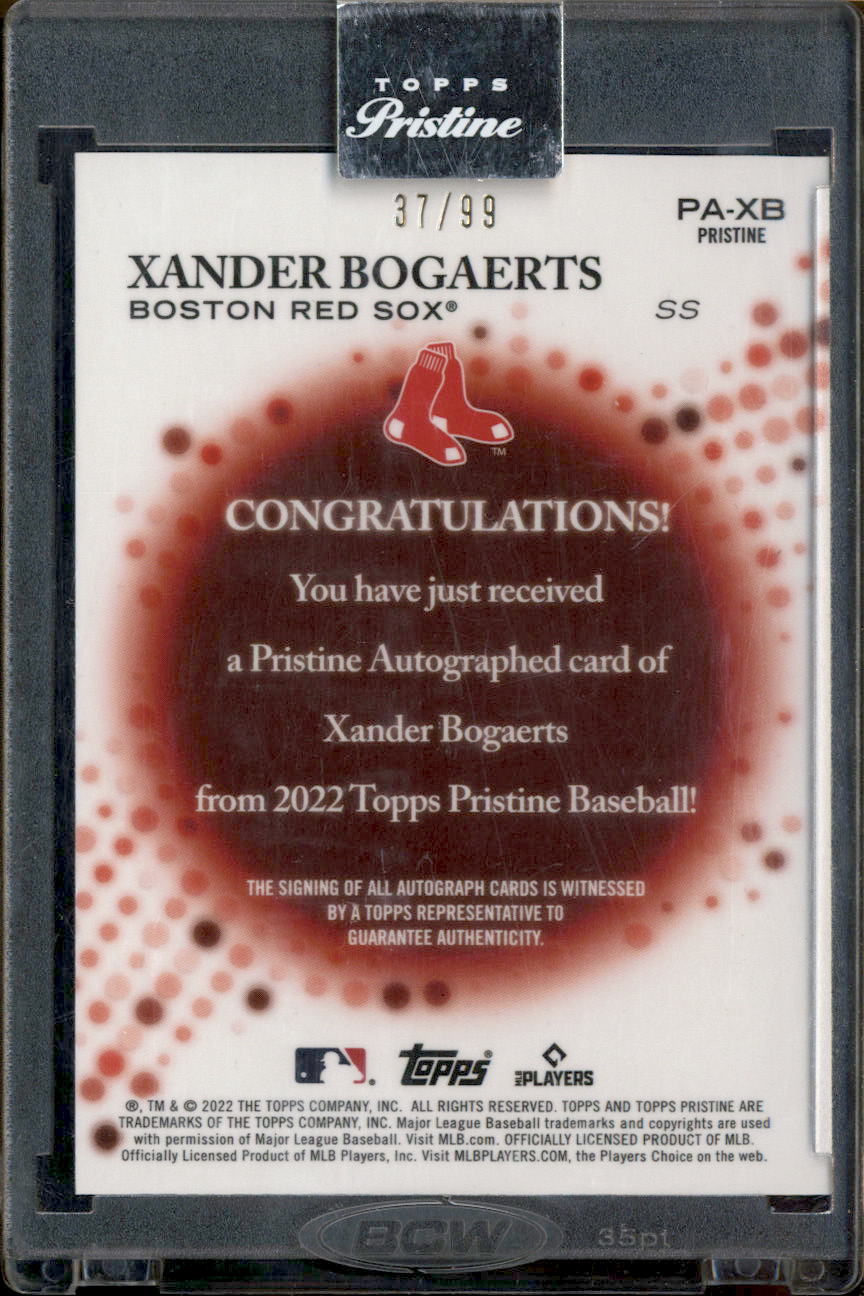 2022 Topps Pristine Autographs Pristine Refractors #PAXB Xander Bogaerts