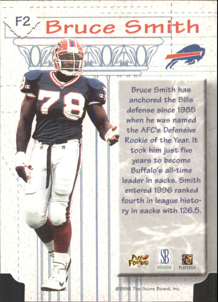 1997 Score Board NFL Experience Foundations #F2 Bruce Smith back image