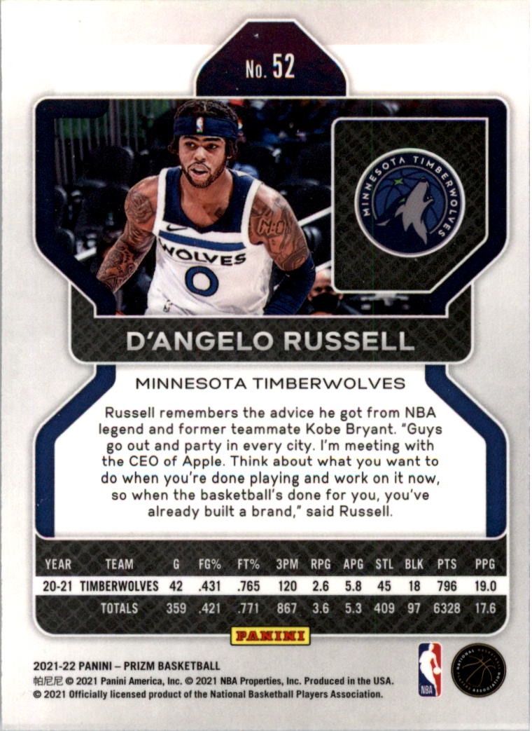 2021-22 Panini Prizm Basketball Card Pick (Base) 1-250 - Picture 105 of 499