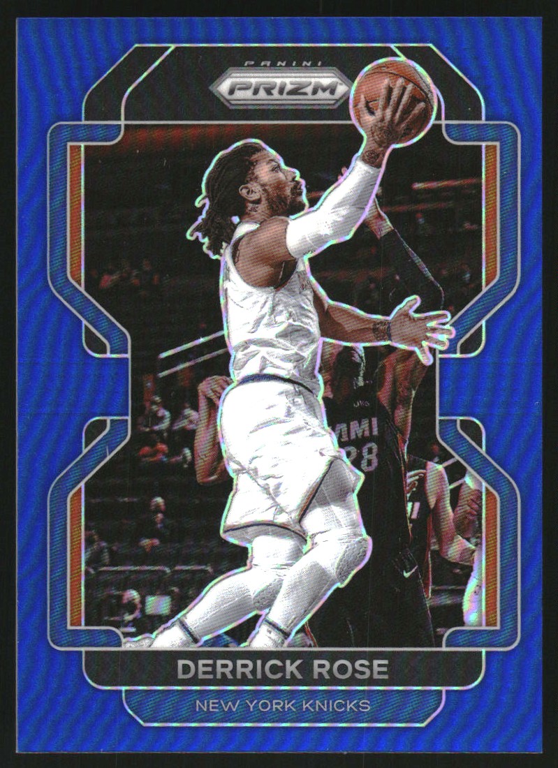 2021-22 Panini Prizm Prizms Blue #82 Derrick Rose